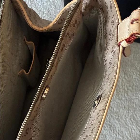 Dooney & Bourke Tan Monogram Shoulder Bag - Picture 7 of 8